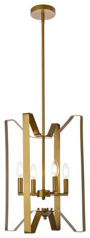 Henry 4-Light Pendant, Brass