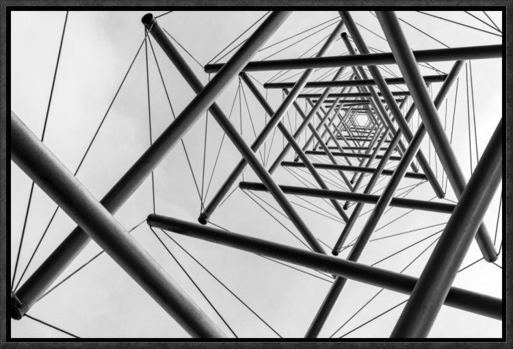 "Lines" Framed Canvas Giclee by Carla Vermeend, 19x13"