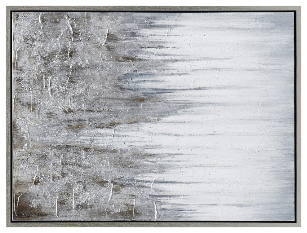 Iceberg Abstract Textured Metallic Hand Painted Wall Art by Martin Edwards