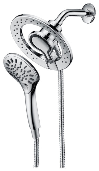 Valkrie 3-Spray Dual Wall Mount Fixed and Handheld Shower Head, Polished Chrome