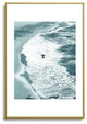 Gale Switzer Lone surfer slate Metal Framed Art Print