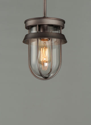 Maxim 10268CL Breakwater 7"W Mini Pendant / Semi-Flush Ceiling - Black