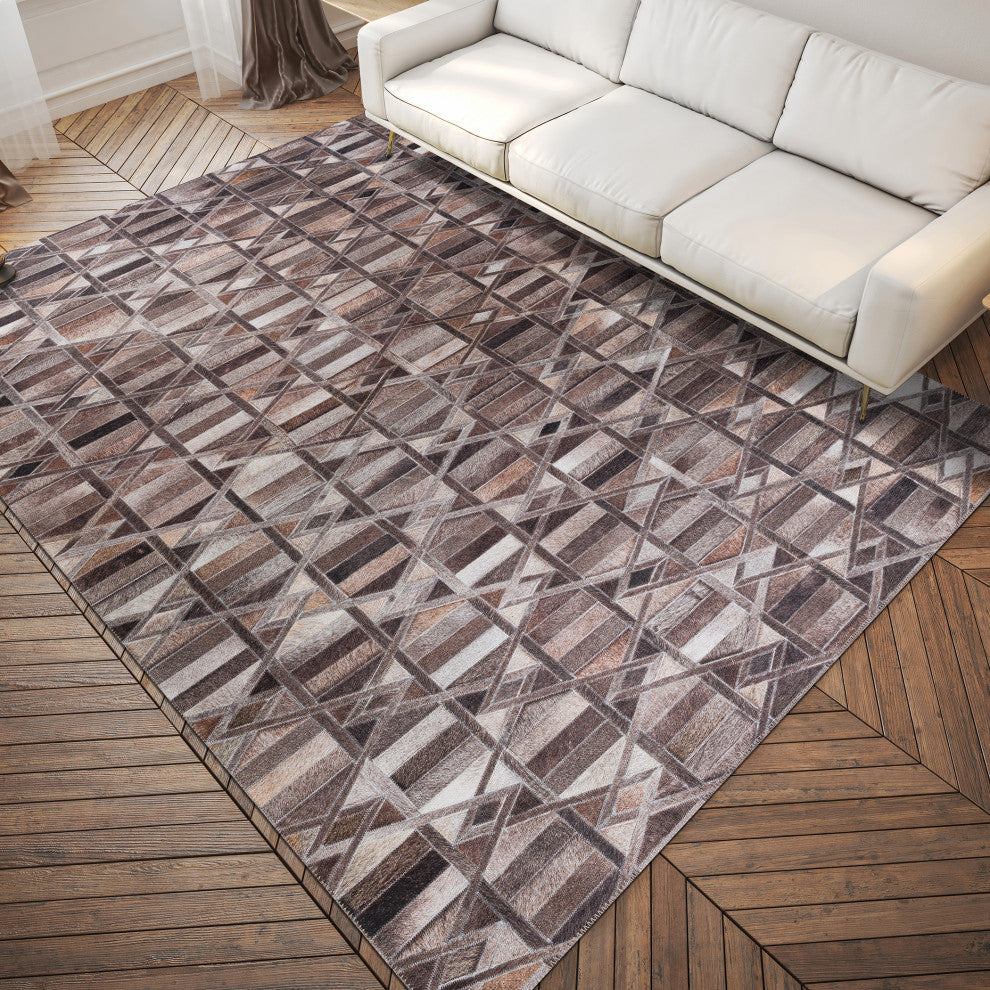 Indoor/Outdoor Stetson SS4 Flannel Machine Washable 8' x 10' Rug