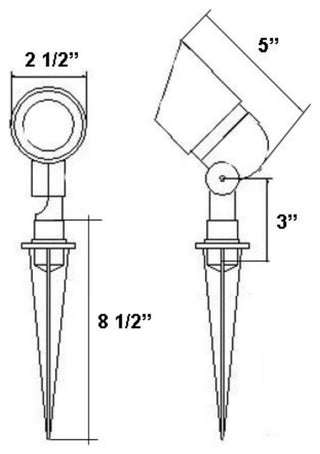 6-Watt LED Low Voltage Directional Bullet Light in Black Finish-BPL101BLKLED