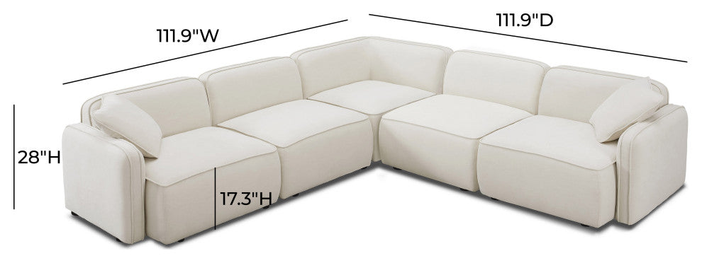 Travie Modular L-Sectional, Sand
