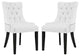 Modern White Regent Dining Side Chair Vinyl Set of 2