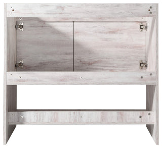 Phoenix Bath Vanity With Ceramic Sink - Full Assembly Required, Rustic White, 36 Inch