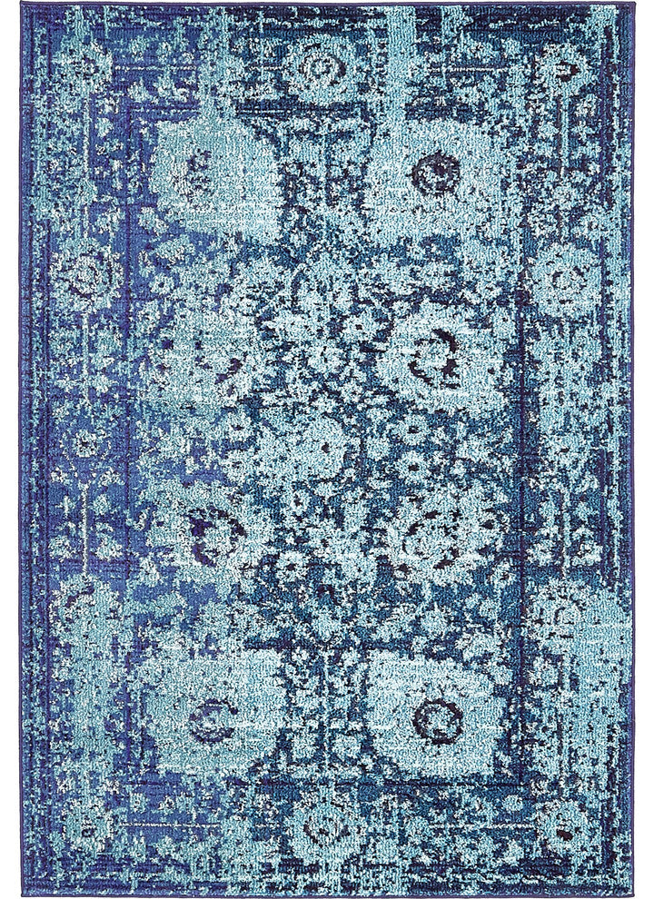 Unique Loom Blue Salamanca Medici 4' 0 x 6' 0 Area Rug