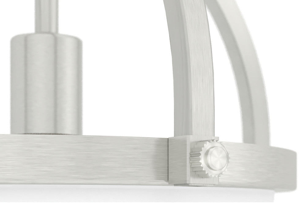 Wedgefield Brushed Nickel 1 Light Pendant Ceiling Light Fixture