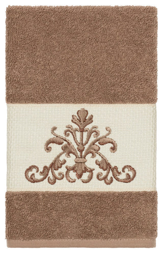 Scarlet Embellished Hand Towel, Latte