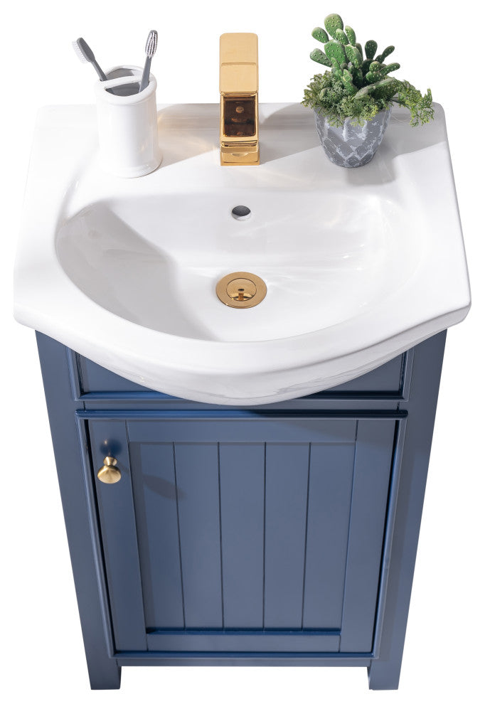 Marian Transitional Blue 20" Single Sink Vanity
