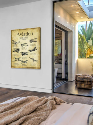"Aviation Guide" Painting Print on Wrapped Canvas