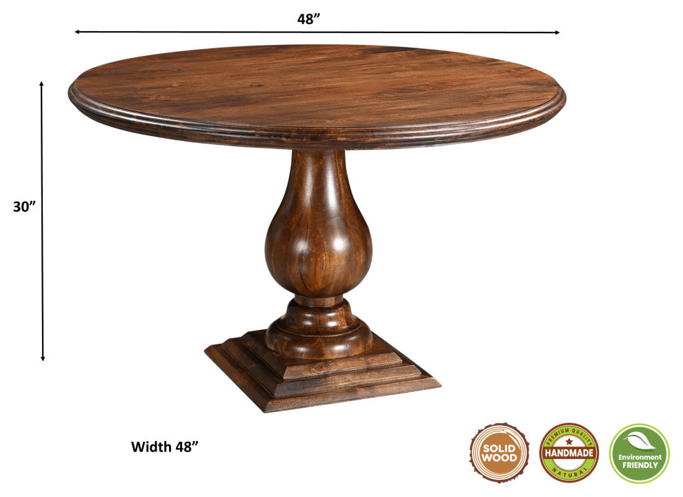 Noah 5-piece Solid Wood Dining Set, Dark Brown