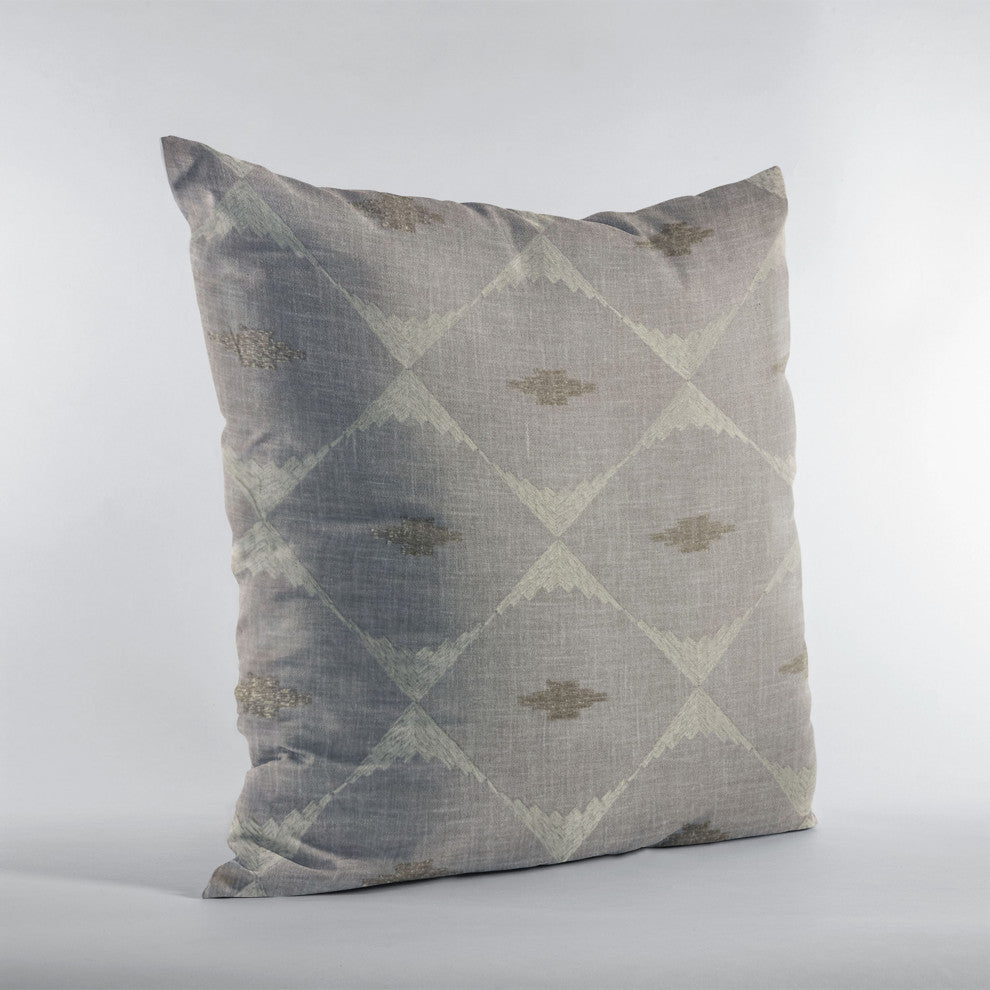 Plutus Gray Cubes Diamond Luxury Throw Pillow, 20"x30"