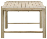 Gata Light Teak Outdoor Rectangular Dining Table