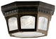 Kichler Courtyard 3 Light Outdoor Flush-Semi Flush Mount in Rubbed Bronze