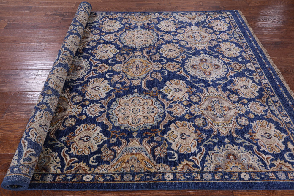 6' 7" X 10' 3" Persian Tabriz Handmade Wool Rug Q8332