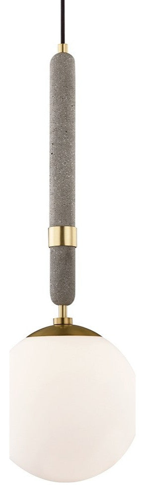Brielle 1-Light Large Pendant, Aged Brass