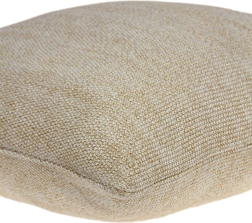 20" X 7" X 20" Stunning Transitional Tan Accent Pillow Cover With Poly Insert