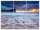 "Incredible Sunset With White Waves" Metal Wall Art, 3 Panels, 36"x28"