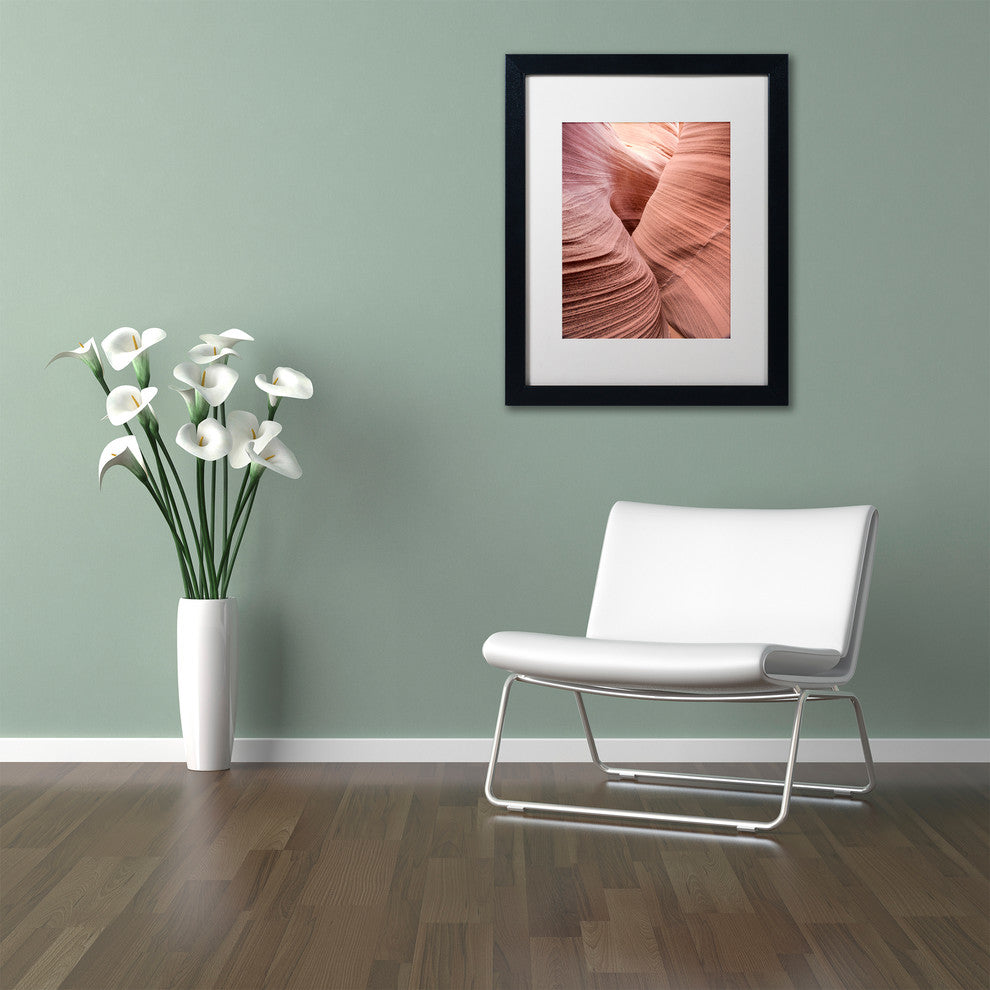 "Spiral V" Matted Framed Canvas Art by Moises Levy