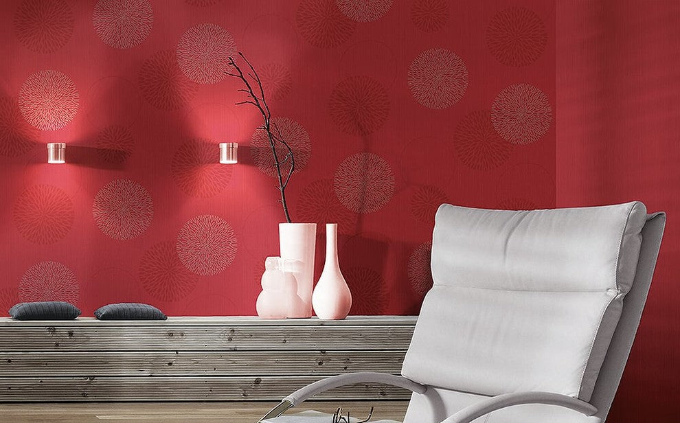 Spot2, Modern Soft Geometric Bordo Wallpaper Sample