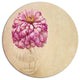 Pink Flower In Vase Watercolor, Floral Round Wall Art, 36"