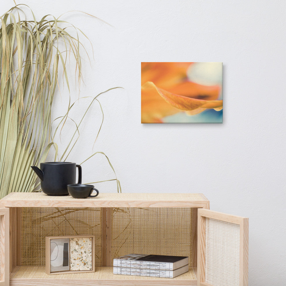 Serene Petals of Life Floral Nature Photo Canvas Wall Art Print, 12" X 16"