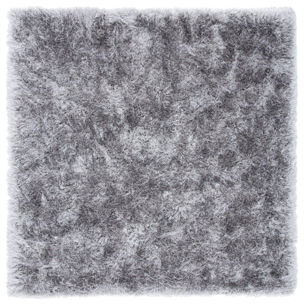 Safavieh Vegas Shag Vgs868F Solid Color, Shag Rug, Gray, 6'7"x6'7" Square