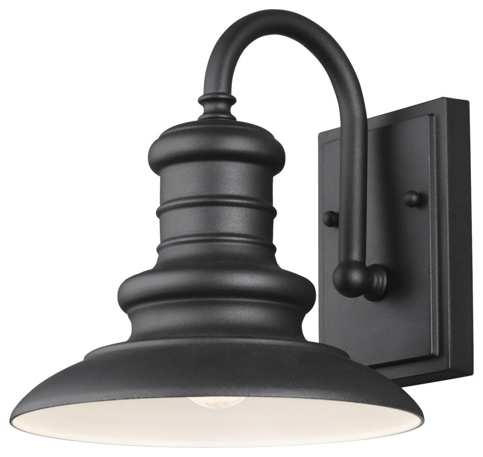 Redding Station Small Lantern, Textured Black