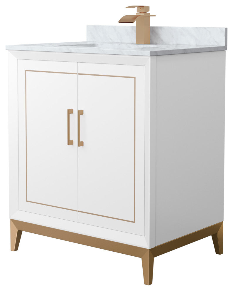 Marlena 30" Single Vanity, Top, Bronze Trim
