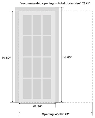 Sliding Pocket Door 36x80"