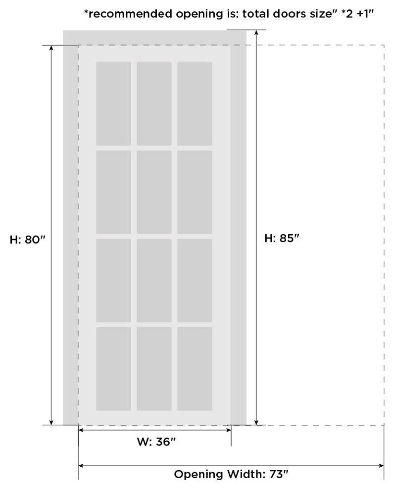 Sliding Pocket Door 36x80"