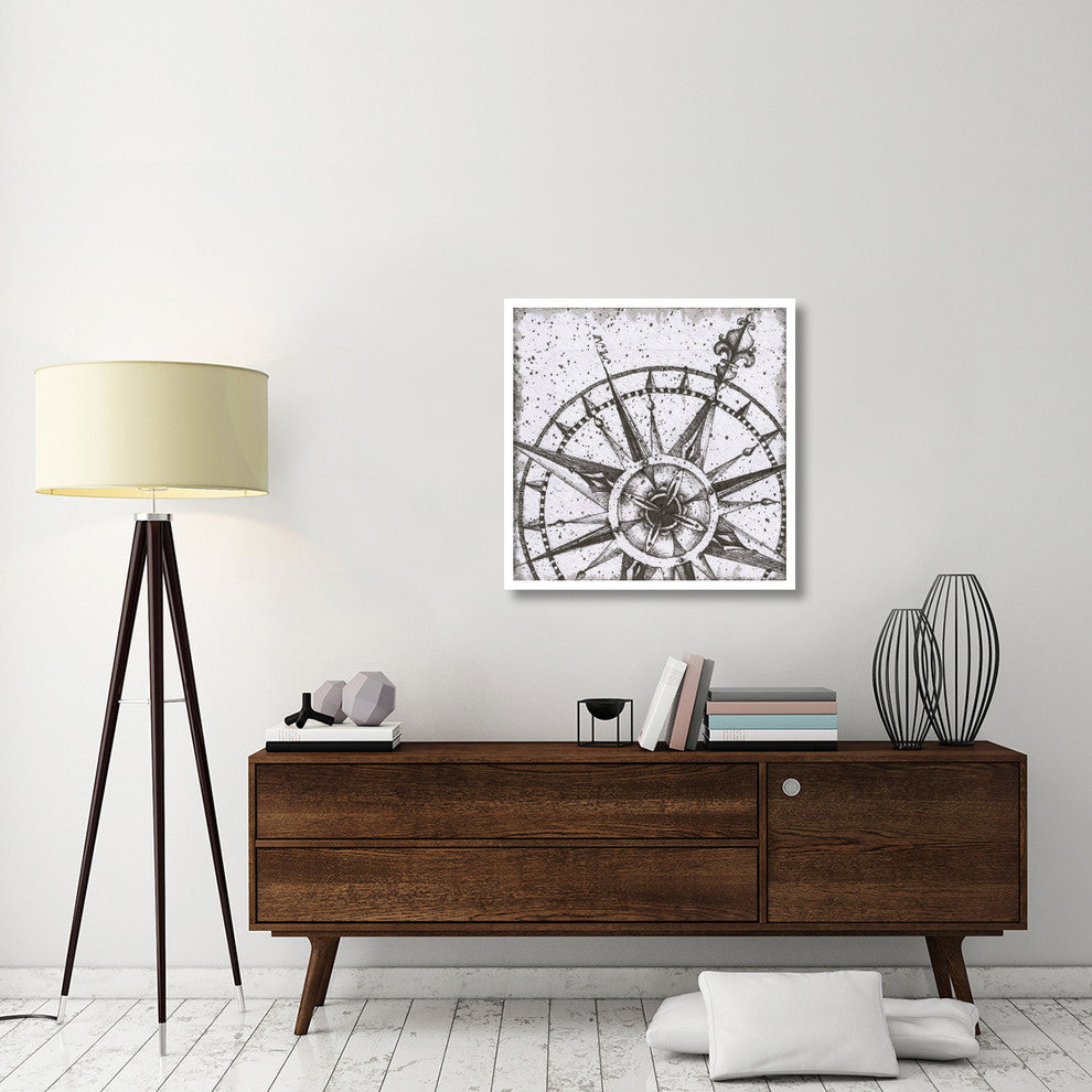 "Coast to Coast I BW No Words" Digital Paper Print by Daphne Brissonnet, 32"x32"