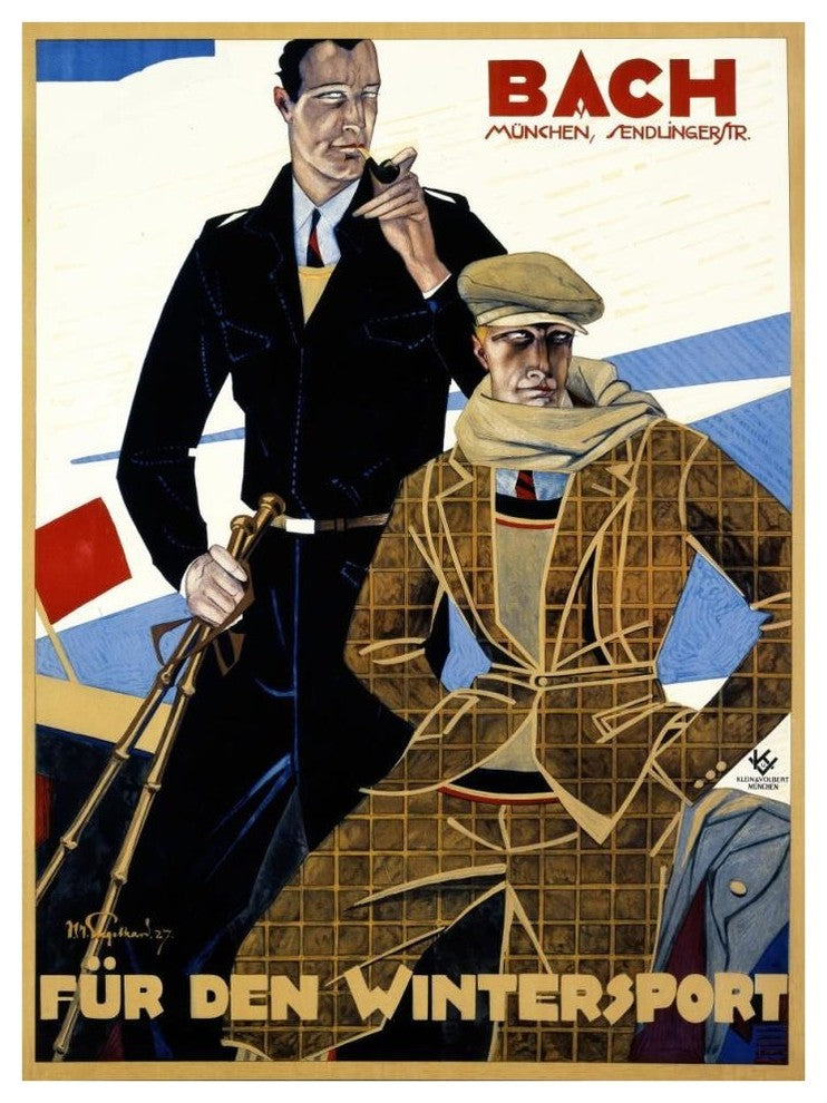 "Bach / Fï¿½r den Wintersport" Paper Print by Julius Ussy Engelhard, 32"x42"