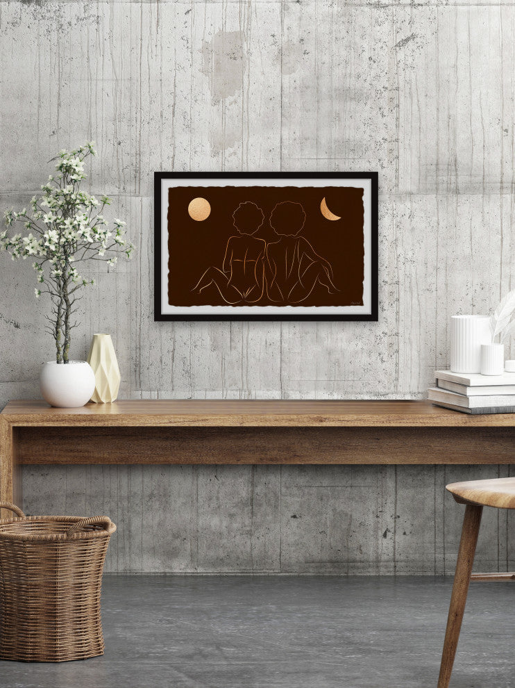 "My Moon" Framed Painting Print, 36x24