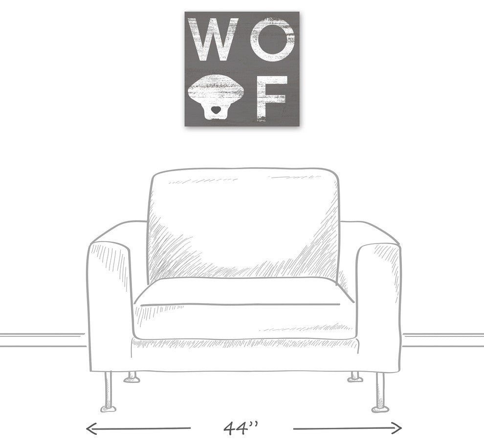 Designs Direct Creative Group Woof  16x16 Canvas Wall Art
