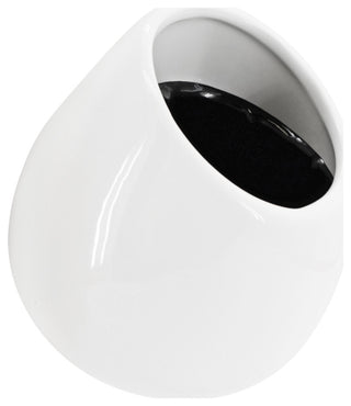 Small Round Wall Planters, Set of 3, Glossy White