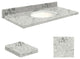 Quartz 25"x22" Vanity Top, White Bowl, Winter Wonder, 4" Centerset