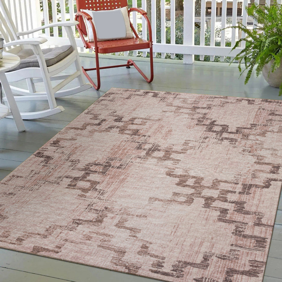 Indoor/Outdoor Sedona SN15 Walnut Machine Washable 3' x 5' Rug