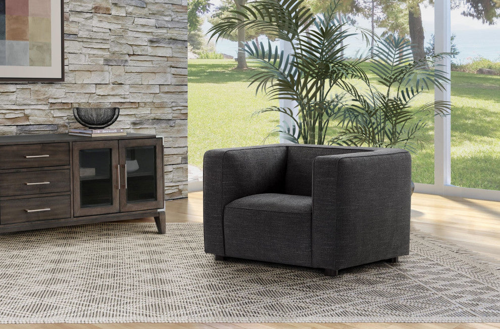 Kyle Stain-Resistant Fabric Chair, Grey