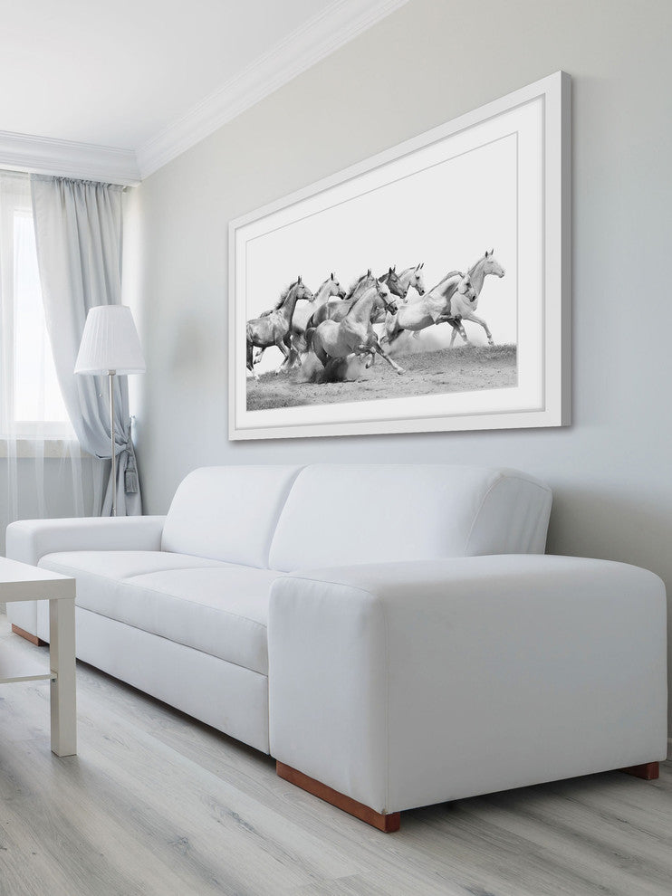 Marmont Hill, "Horseplay" Framed Painting Print, 18x12