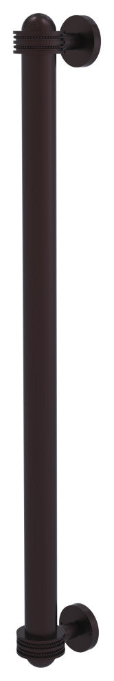 18" Refrigerator Pull With Dotted Accents, Antique Bronze