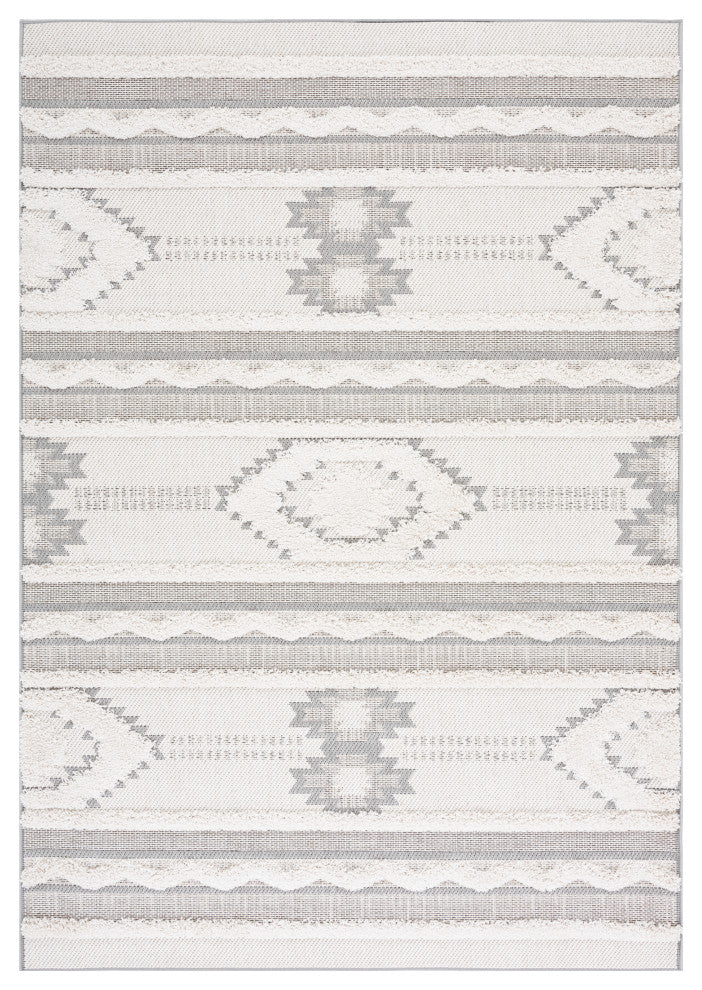 Safavieh Cottage Collection COT206A Rug, Ivory/Light Grey, 5'3" X 7'7"