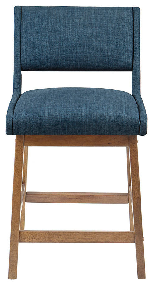 INK+IVY Mid-Century Modern Counter Stool Barstools, Navy Blue