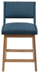 INK+IVY Mid-Century Modern Counter Stool Barstools, Navy Blue