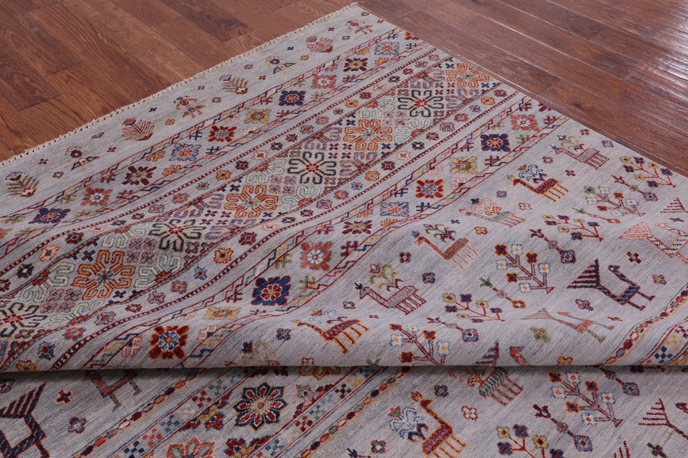 8' 0" X 10' 0" Hand-Knotted Persian Gabbeh Tribal Rug Q5824