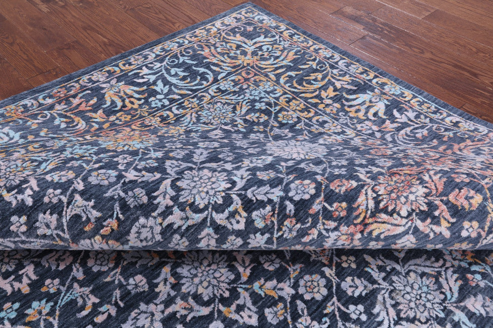 Persian Wool and Silk Hand Knotted Rug 8' 0" X 10' 0" Q8705