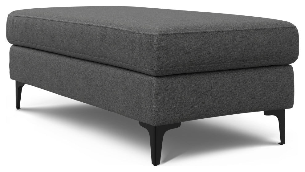 Ava Large Rectangular Ottoman in Tightly Woven Performance Fabric , Assembled