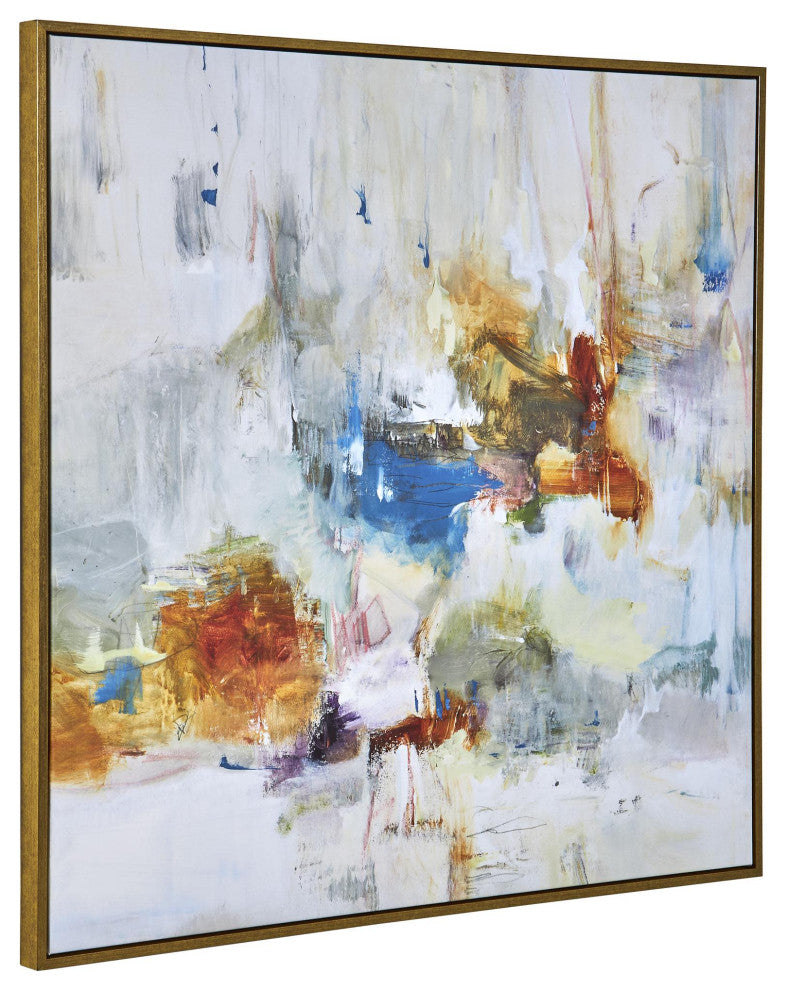Uttermost 32328 In The Beginning 50" x 50" Framed Abstract - Multicolored